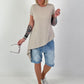 Asymmetrical T-shirt - beige