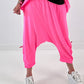 Sweatshirt Baggy mit Beinraffung - neonpink