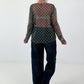 Mesh Shirt mit Punkten - oliv
