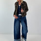 Leopard print denim jacket - multicolored