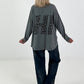 Shirt met 3D Leo letters - grijs
