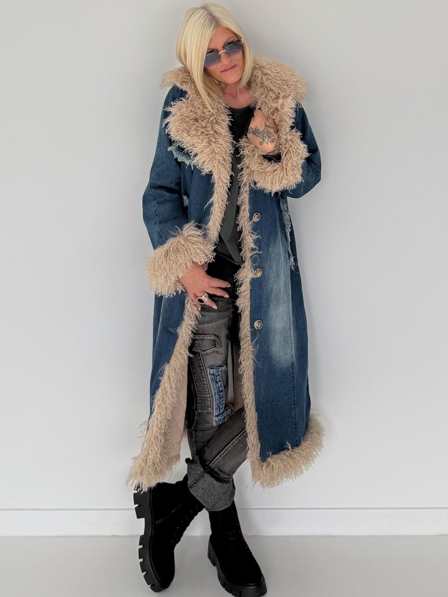 Fringed denim jacket