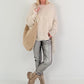 Soft Oversized Chunky Knit Sweater - beige