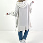 Oversized Hoodie Modell "Holy Chic" - weiss-neonpink