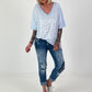 Oversized Shirt Breaking Rules - light blue