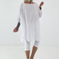 Tunika im Layer-Look - weiss