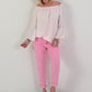 Sweatpants with large patch pockets - pink