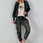 Jacke mit Rückenprint - anthrazit