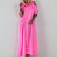 Neon pink cold shoulder hoodie dress