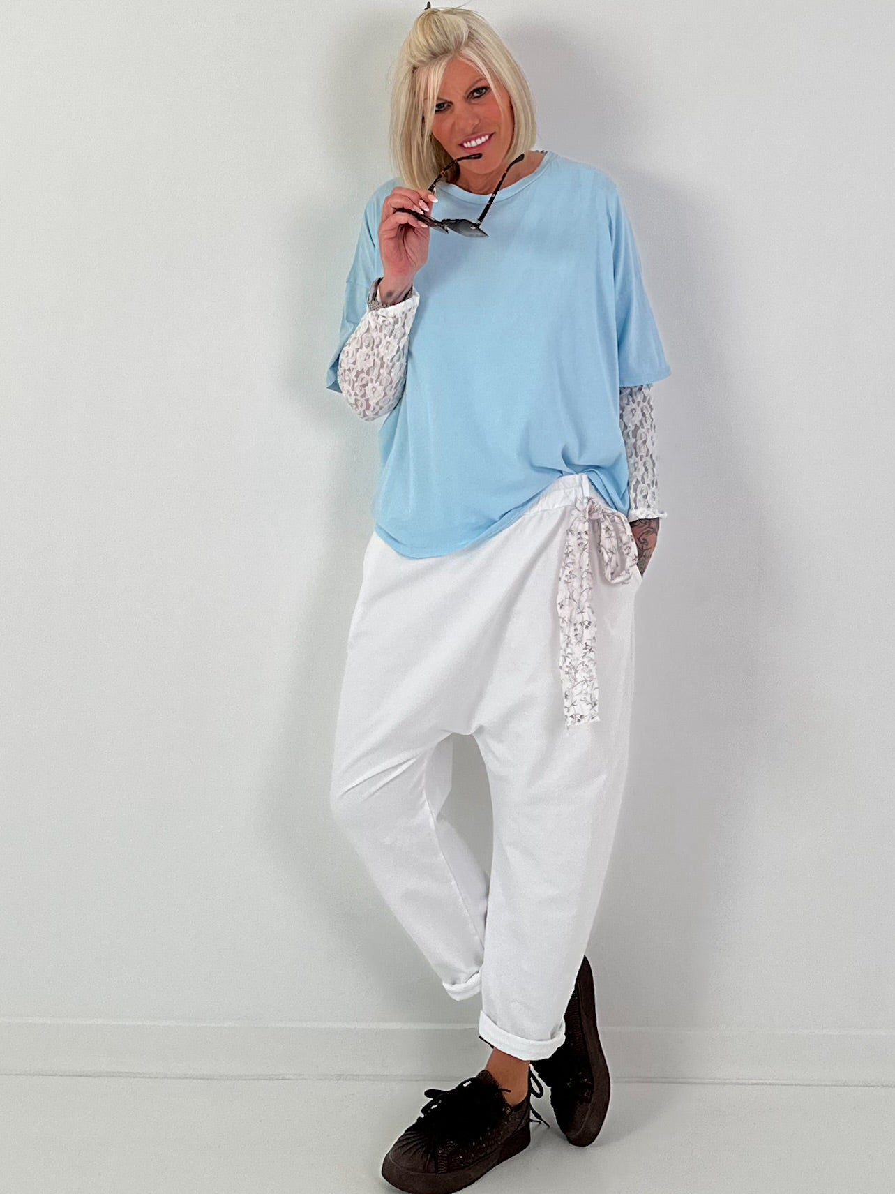 Crew Neck T-Shirt - light blue