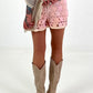 Crochet Shorts - pink-multicoloured