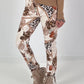 Hose in Wildleder-Optik mit Print Mix - leo - beige
