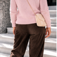 Mock-neck sweater - pink