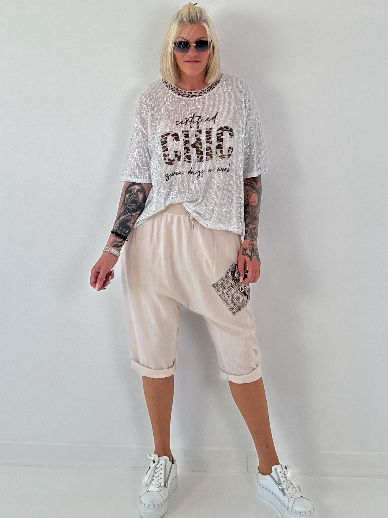 Sequin Shirt SOHO New York - silver-blue