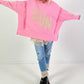 Oversized hoodie model "SUN" - pink