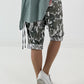 Kurze Baggy Camouflage Look - khaki-weiss-mehrfarbig