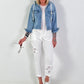 Hooded denim jacket