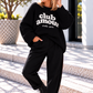 Cozy Club Amour Sweater - Black/Beige
