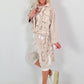 Jeansjacke in Destroyed Optik - beige