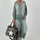 Casual sweatshirt in used look - kaki