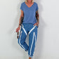 Jeans with zipper details - blue