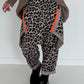 Haremhose im Leo-Print - taupe-mehrfarbig