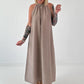 Klassisches Neckholder-Kleid - taupe