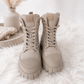 High-top sneakers in a suede look with rhinestones - beige