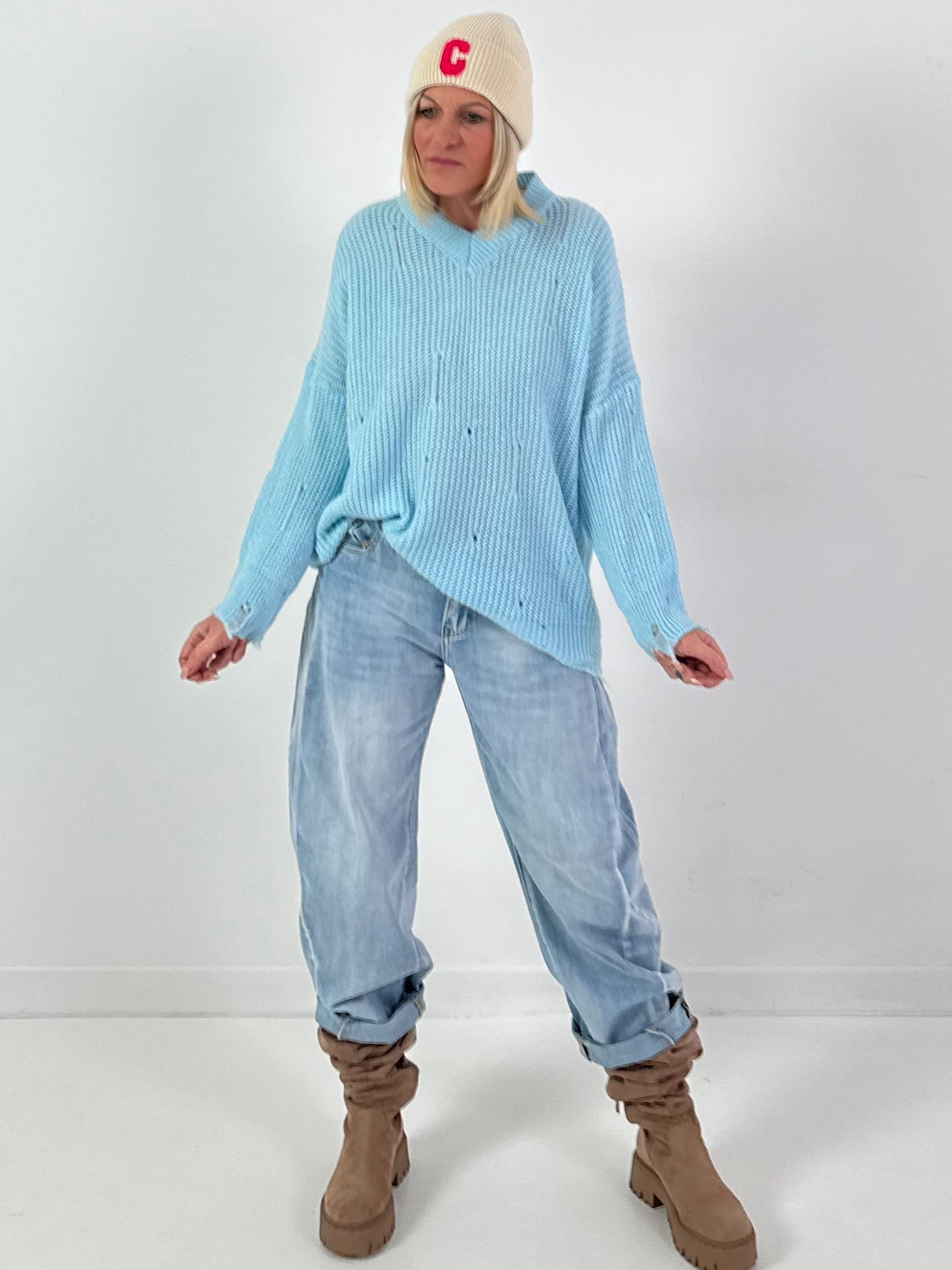 Jeans model "Twin Seam" - blue denim