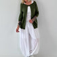 Leichte Feinstrickjacke mit Knopf- oliv