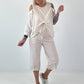 Tunika mit integrierten Top - beige