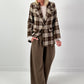 Geruit wollen blazer, model "Royal Check" - chocolade-veelkleurig