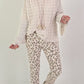 Structured tunic with tie belt and flounced sleeves - beige