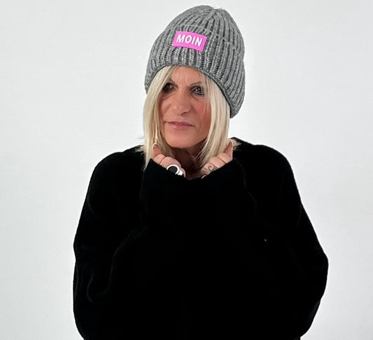 Zwillingsherz hoed model "MOIN" - grijs