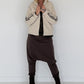 Jacke mit Streifen-Details - beige