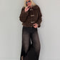 Jacke in kuscheliger Teddy-Curly-Optik - mokka