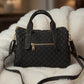 Canvas bag with special details and Speedy shape - denim used black