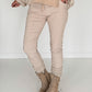 Hose mit elastischem Bündchen - beige