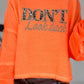 Sweater Don't Look Back - neon orange-leopard