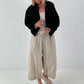 Ballon Jacke mit raffiniertem Kragen - schwarz