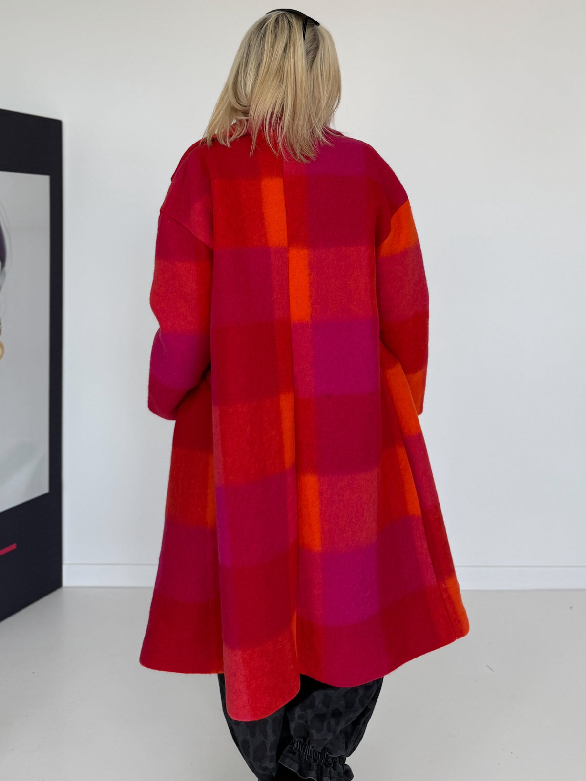 Mantel im Color-Block-Muster - mehrfarbig