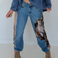 Jogg-Jeans im Used Look Zebra - denim