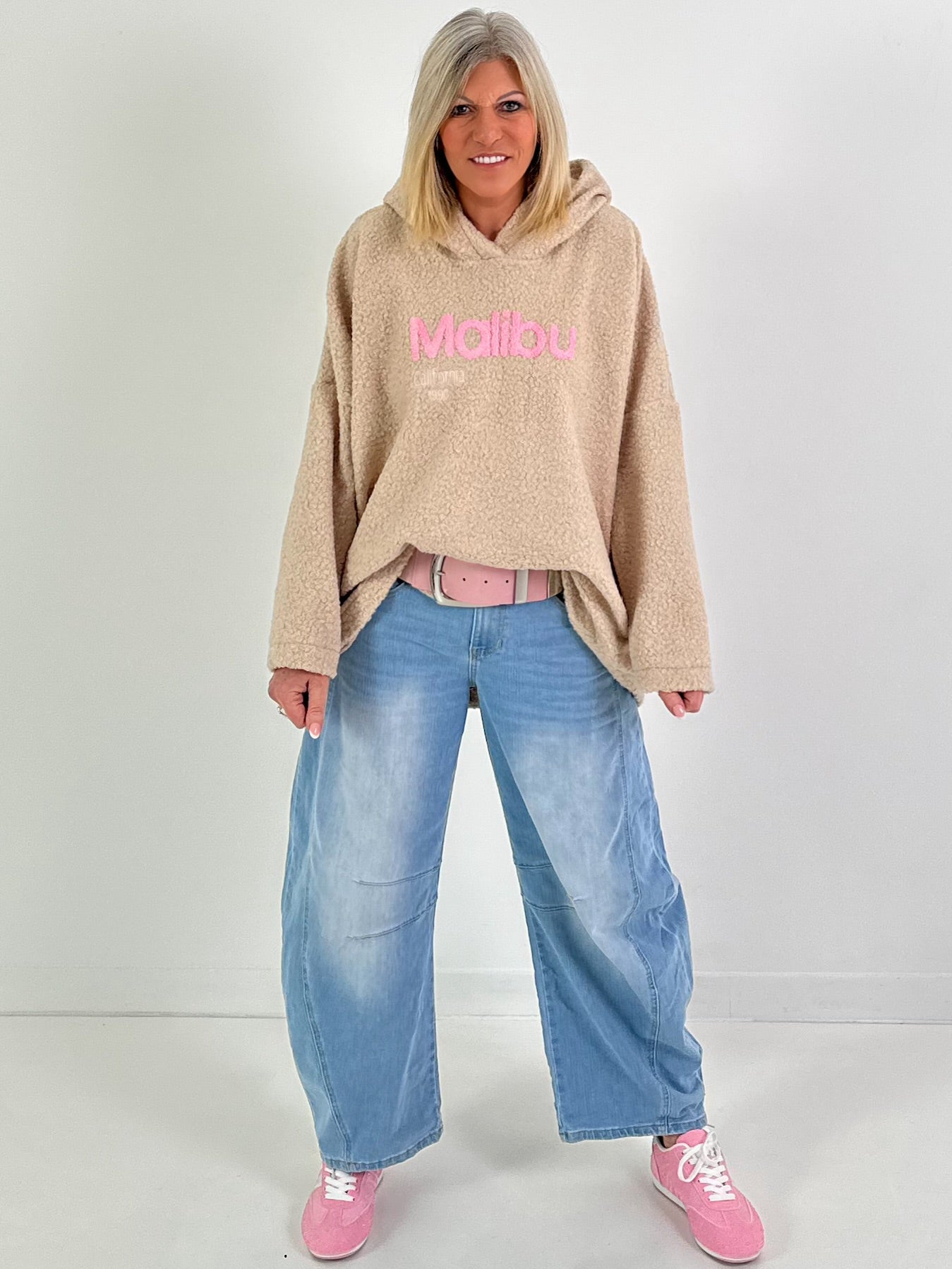 Bouclé Hoodie Malibu - beige