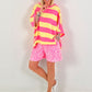 Leo Short - neonpink-weiss