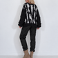 Sweater Nice mit Strickeinsätzen - schwarz