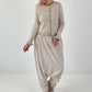 Gebreid vest met ruches - beige