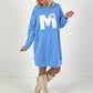 Long Hoodie/Kleid Modell "Edition M" - hellblau