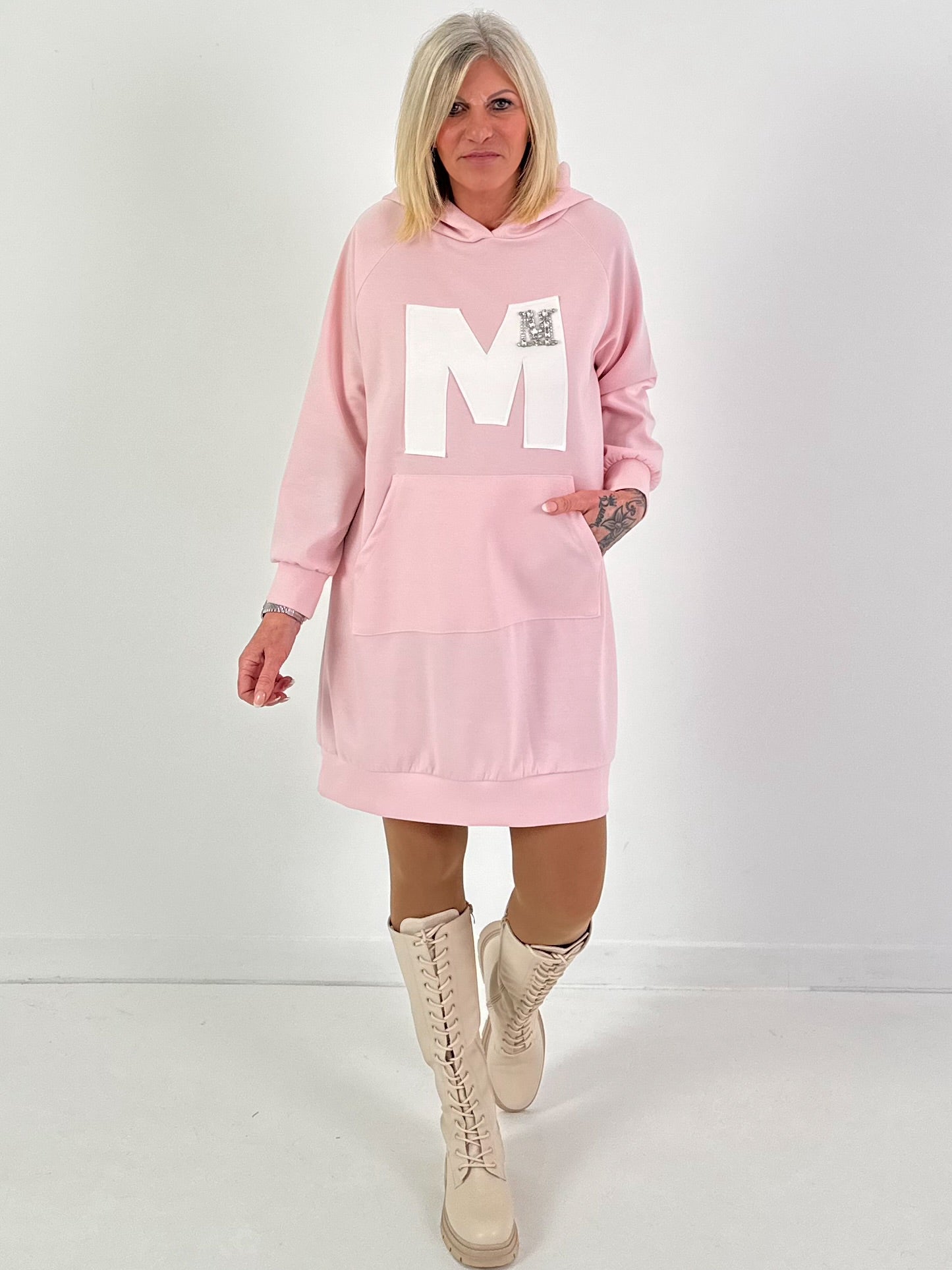 Long Hoodie/Kleid Modell "Edition M" - rosa