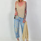 Lurex knit top - beige