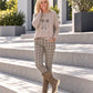 Pullover mit Strass-Comic-Motiv - taupe